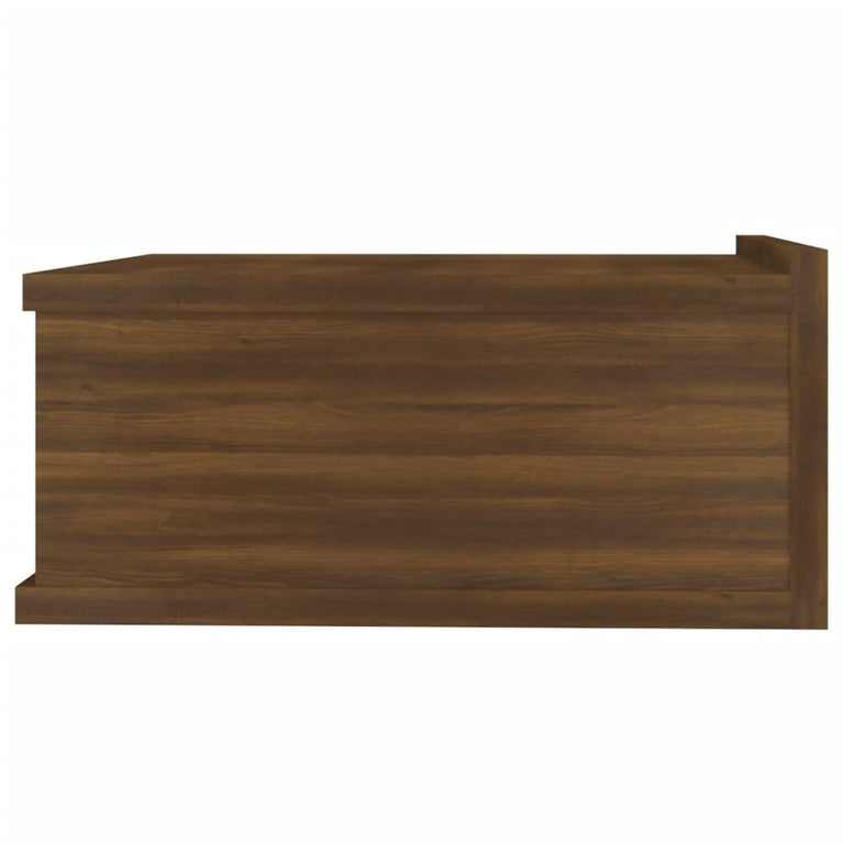 Nachtkastjes 2 st zwevend 40x30x15 cm bewerkt hout bruineiken MeubelReus