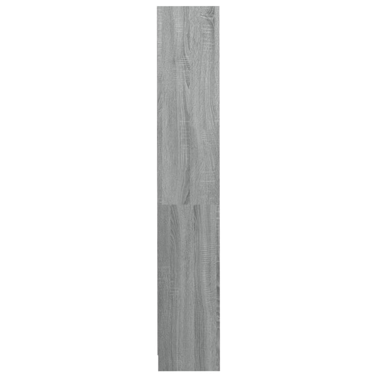 Boekenkast met 4 schappen 80x24x142 cm bewerkt hout grijs MeubelReus