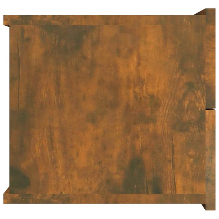 Nachtkastje 40x30x30 cm bewerkt hout gerookt eikenkleurig MeubelReus