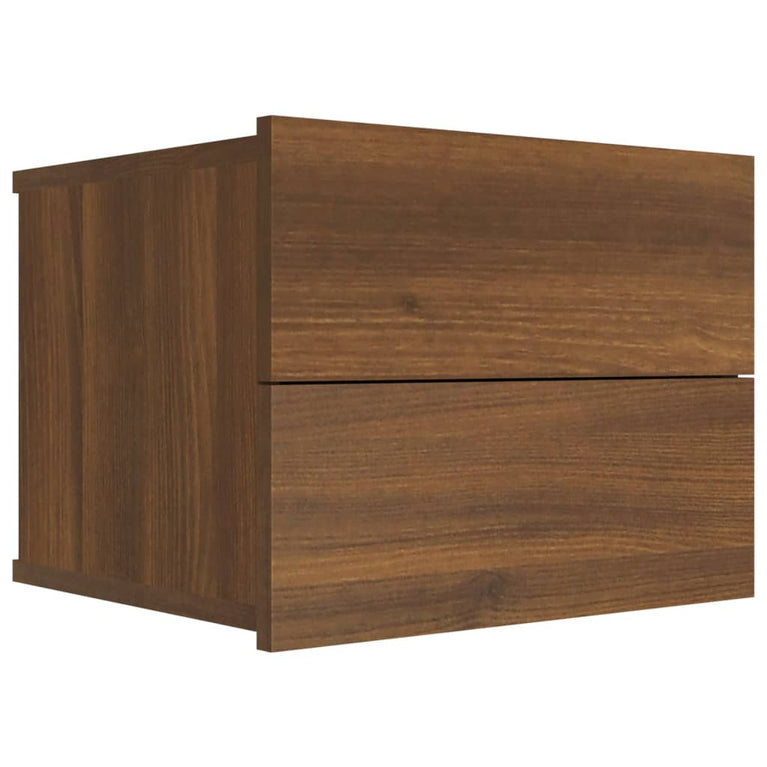 Nachtkastje 40x30x30 cm bewerkt hout bruin eikenkleur MeubelReus