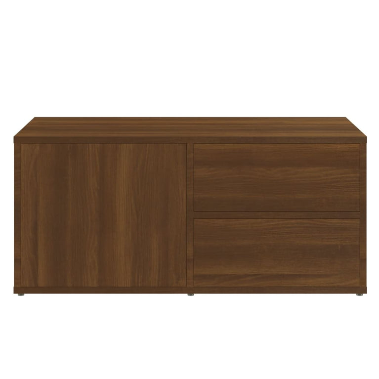 Tv-meubel 80x34x36 cm bewerkt hout bruin eikenkleur MeubelReus