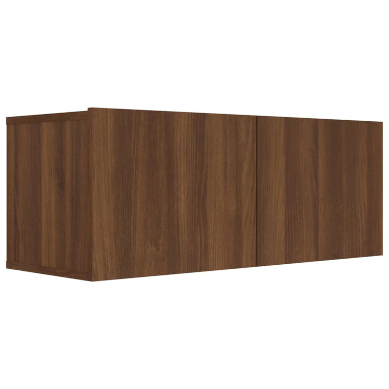 Tv-meubel 80x30x30 cm bewerkt hout bruineikenkleurig MeubelReus