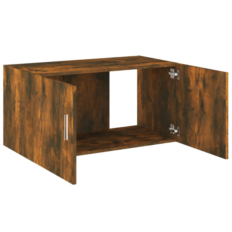 Hangkast 80x39x40 cm bewerkt hout gerookt eikenkleurig MeubelReus