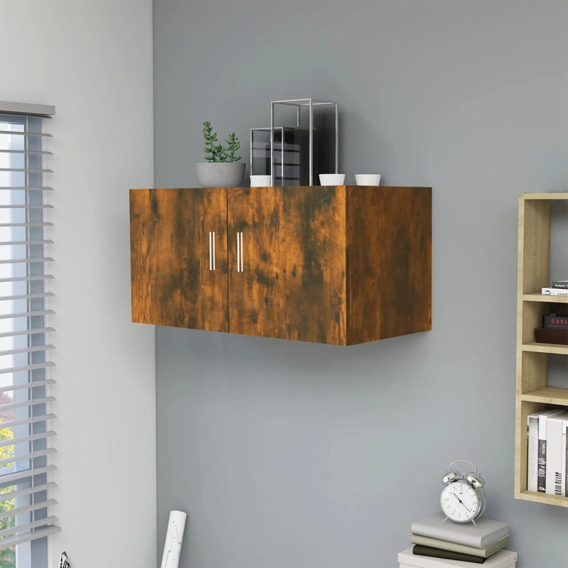 Hangkast 80x39x40 cm bewerkt hout gerookt eikenkleurig MeubelReus