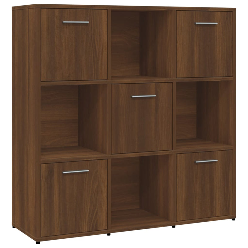 Boekenkast 90x30x90 cm bewerkt hout bruineikenkleurig MeubelReus