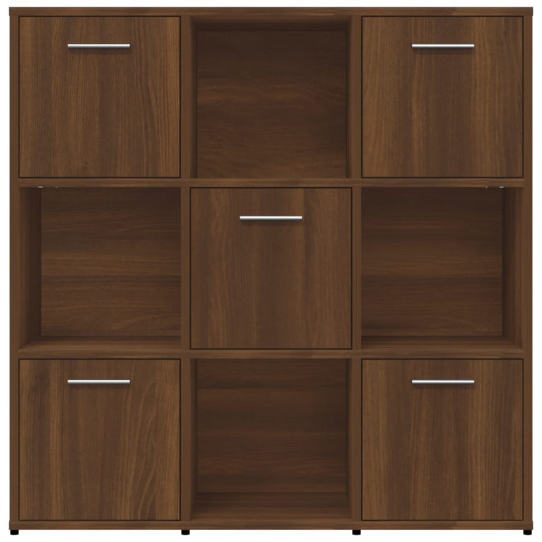 Boekenkast 90x30x90 cm bewerkt hout bruineikenkleurig MeubelReus