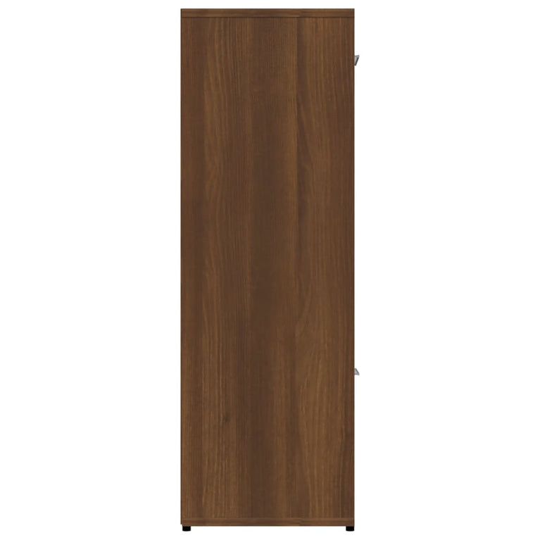 Boekenkast 90x30x90 cm bewerkt hout bruineikenkleurig MeubelReus
