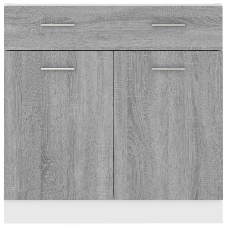 Onderkast met lade 80x46x81,5 cm bewerkt hout grijs sonoma MeubelReus