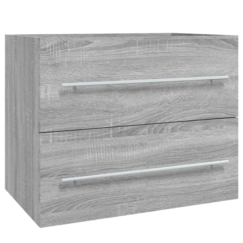 Wastafelkast 60x38,5x48 cm bewerkt hout grijs sonoma eikenkleur MeubelReus