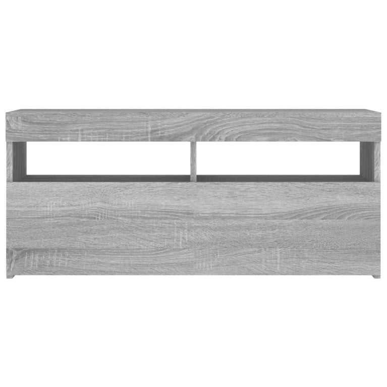 Tv-meubel met LED-verlichting 90x35x40 cm grijs sonoma eiken MeubelReus
