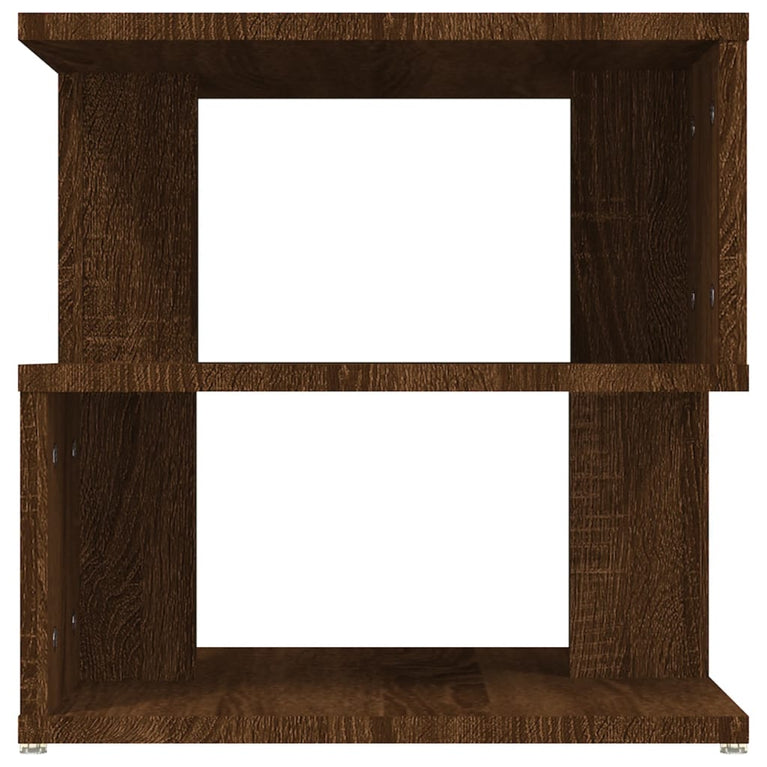 Bijzettafel 40x40x40 cm bewerkt hout bruin eikenkleur MeubelReus
