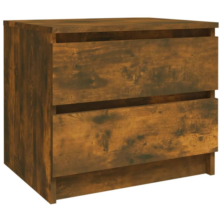 Nachtkastjes 2 st 50x39x43,5 cm bewerkt hout gerookt eikenkleur MeubelReus