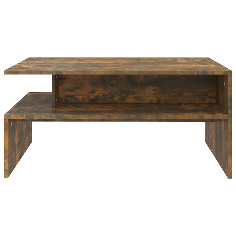 Salontafel 90x60x42,5 cm bewerkt hout gerookt eikenkleurig MeubelReus