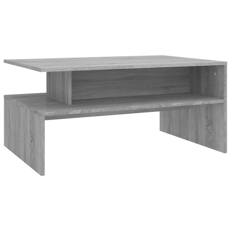 Salontafel 90x60x42,5 cm bewerkt hout grijs sonoma eikenkleurig MeubelReus
