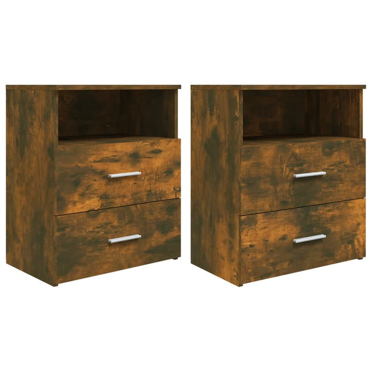Nachtkastjes 2 st 50x32x60 cm gerookt eikenkleurig MeubelReus