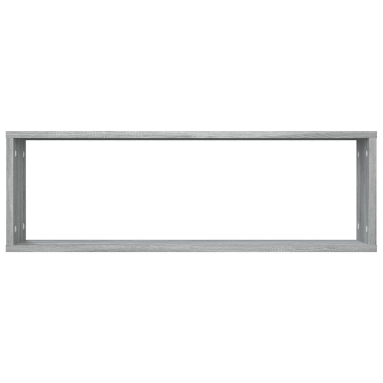 Wandschappen kubus 4 st 80x15x26,5 cm bewerkt hout grijs sonoma