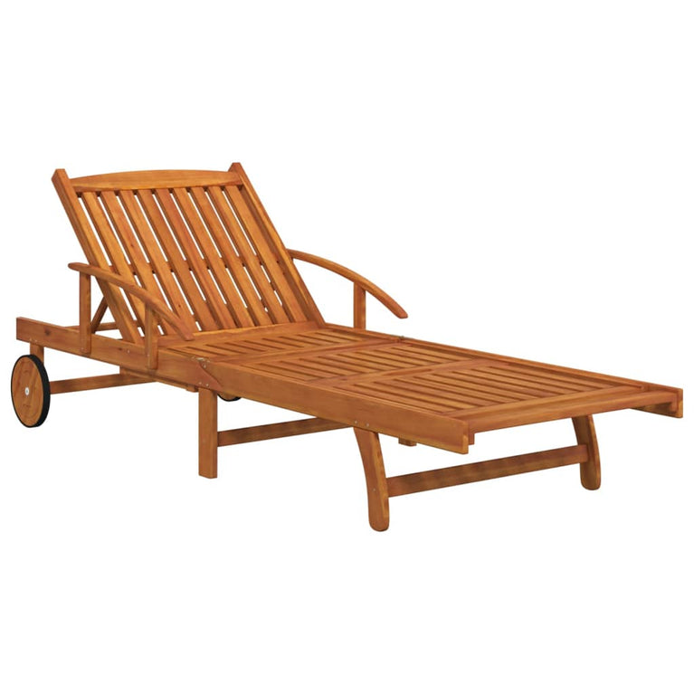 Ligbeddenset met tafel massief acaciahout MeubelReus