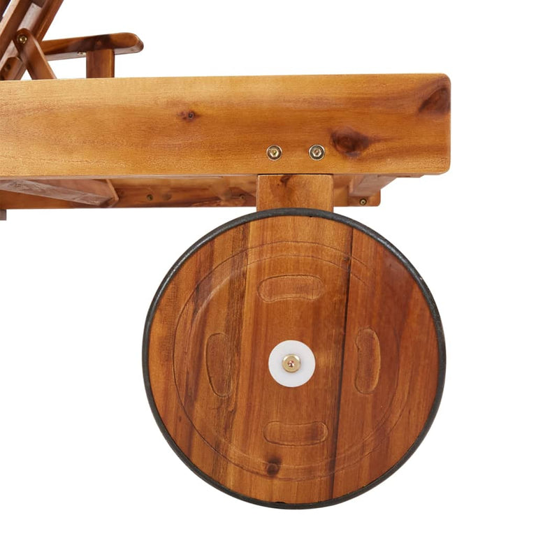 Ligbeddenset met tafel massief acaciahout MeubelReus