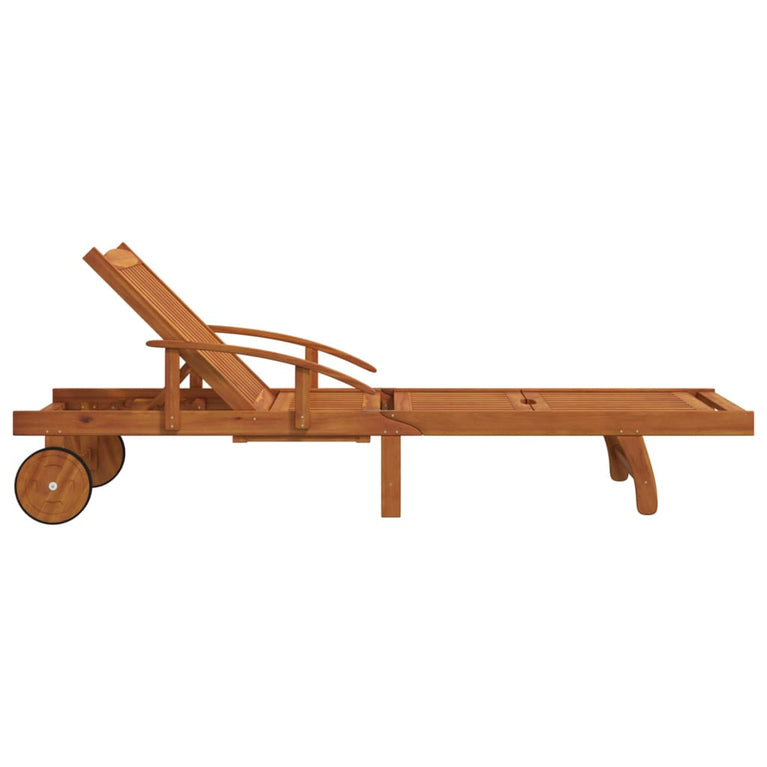 Ligbedden 2 st massief acaciahout MeubelReus