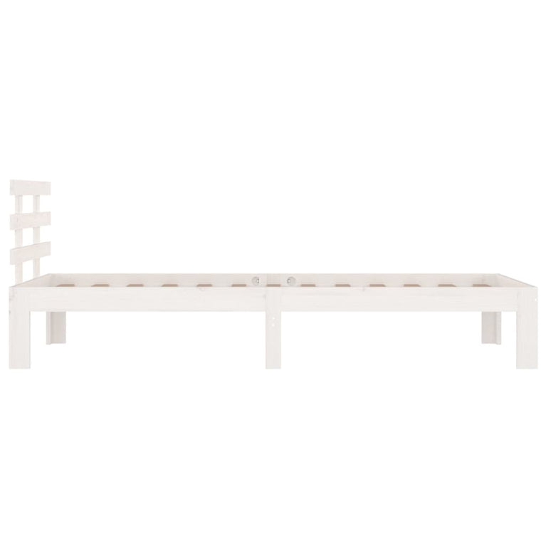 Bedframe massief hout wit 90x190 cm 3FT Single