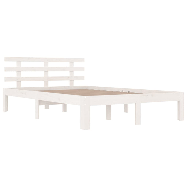 Bedframe massief hout wit 120x190 cm 4FT Small Double