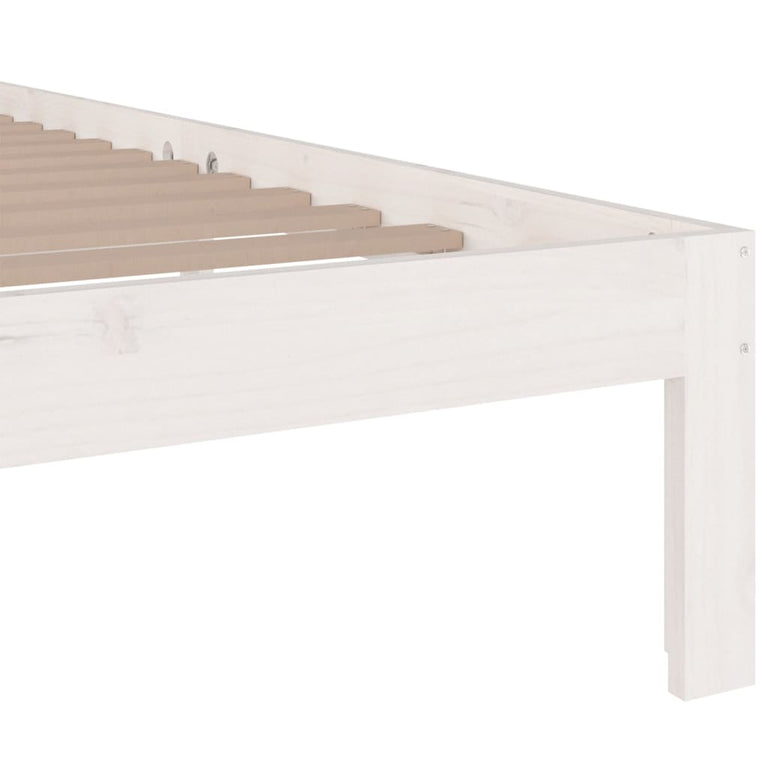 Bedframe massief hout wit 120x190 cm 4FT Small Double