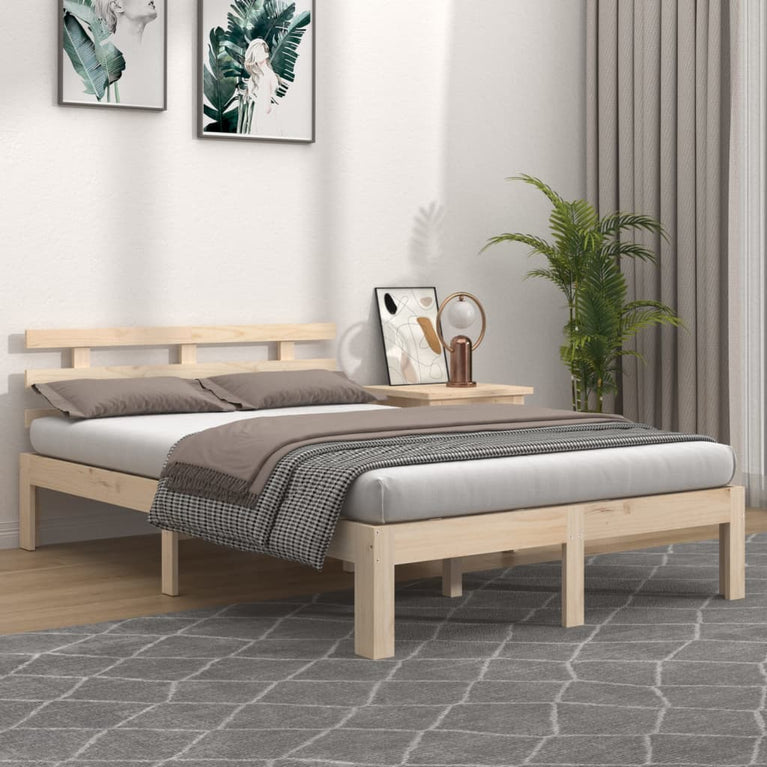 Bedframe massief hout 150x200 cm King Size