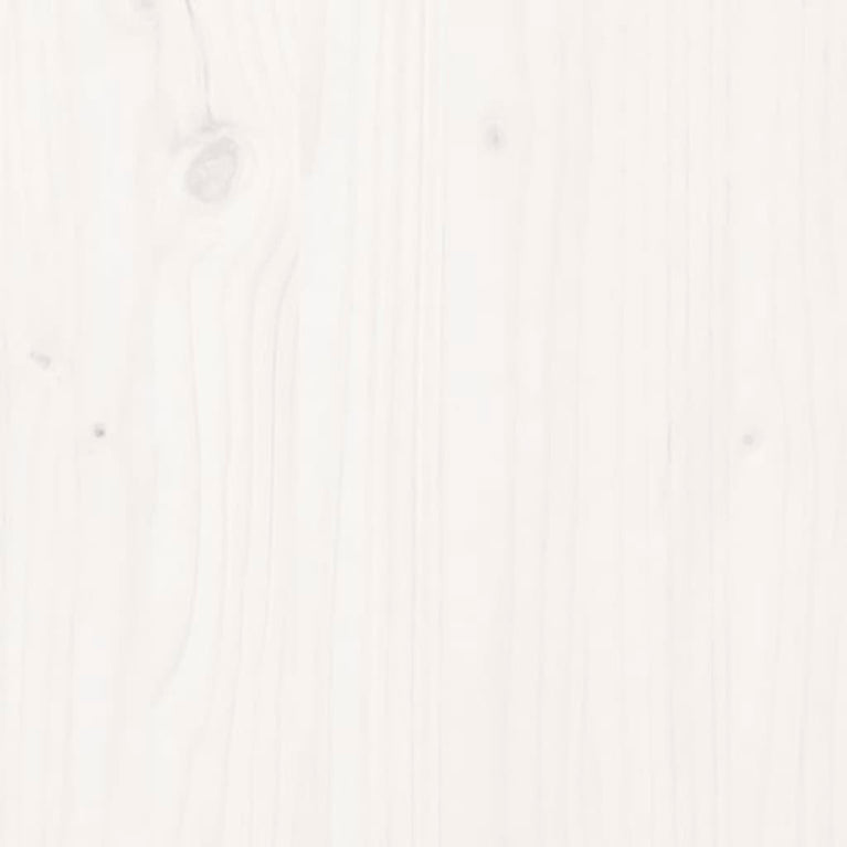 Bedframe massief hout wit 150x200 cm 5FT King Size