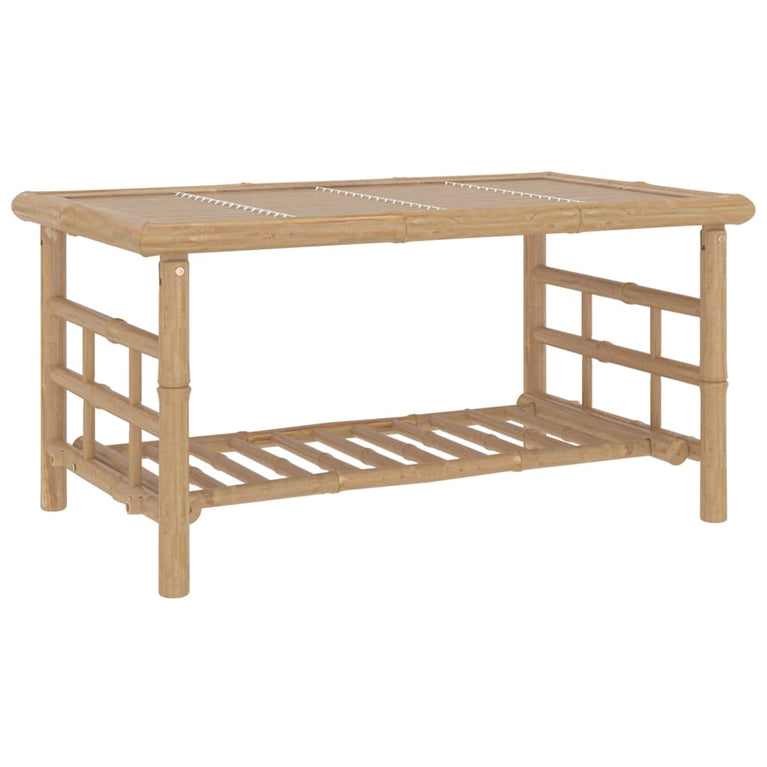 2-delige Loungeset met kussens bamboe donkergrijs MeubelReus