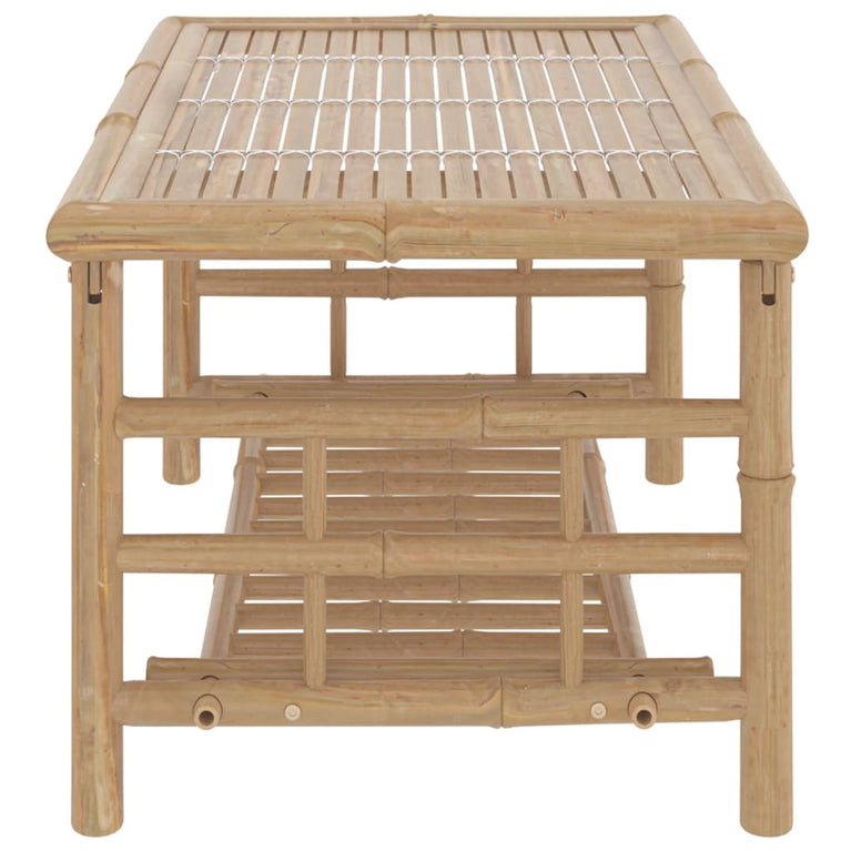 2-delige Loungeset met kussens bamboe donkergrijs MeubelReus