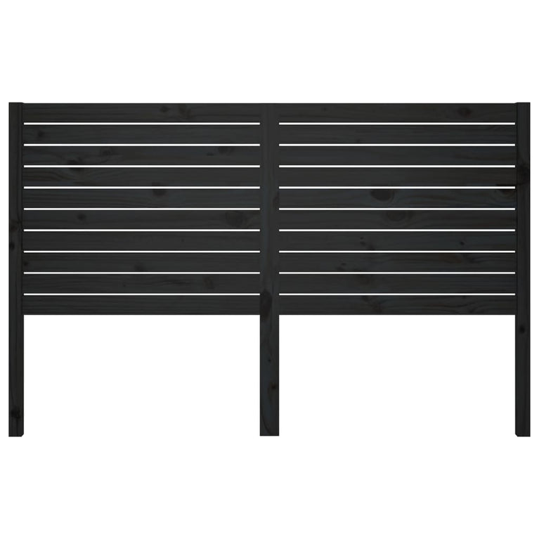 Hoofdbord 156x4x100 cm massief grenenhout zwart