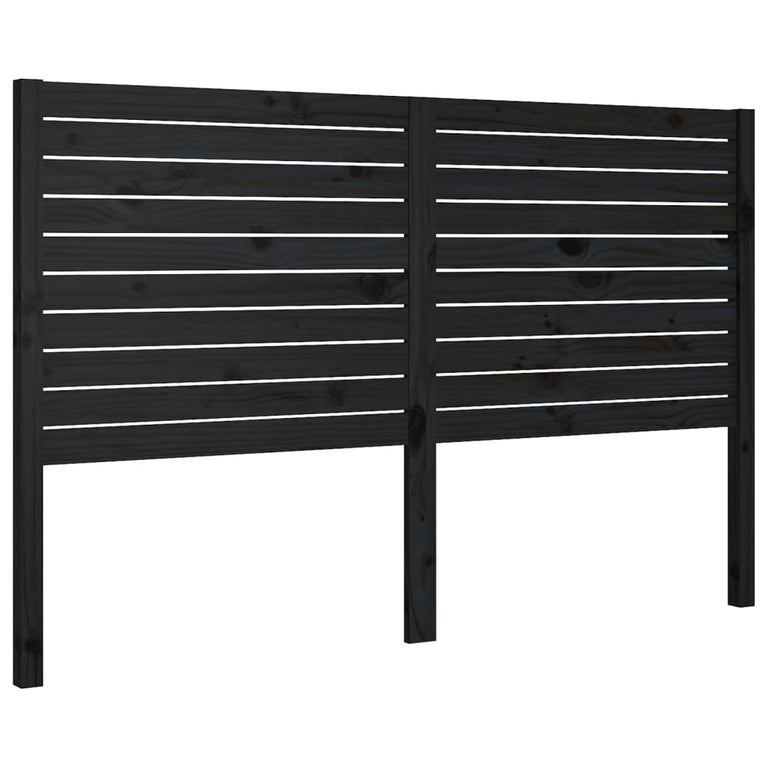 Hoofdbord 186x4x100 cm massief grenenhout zwart