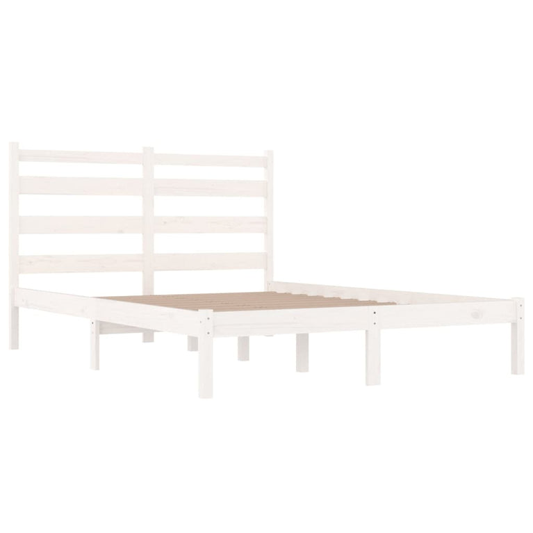 Bedframe massief grenenhout wit 120x190 cm 4FT Small Double