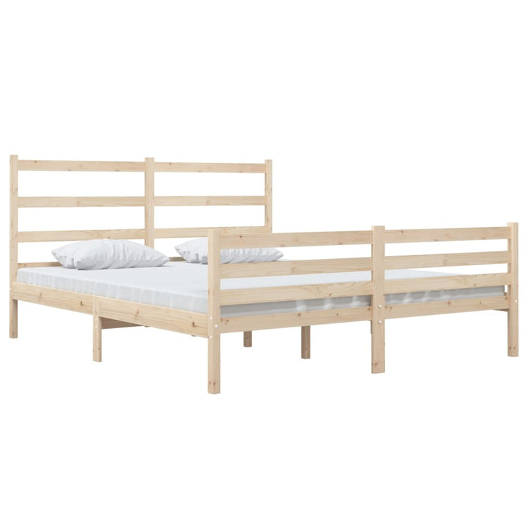 Bedframe massief grenenhout 135x190 cm Double