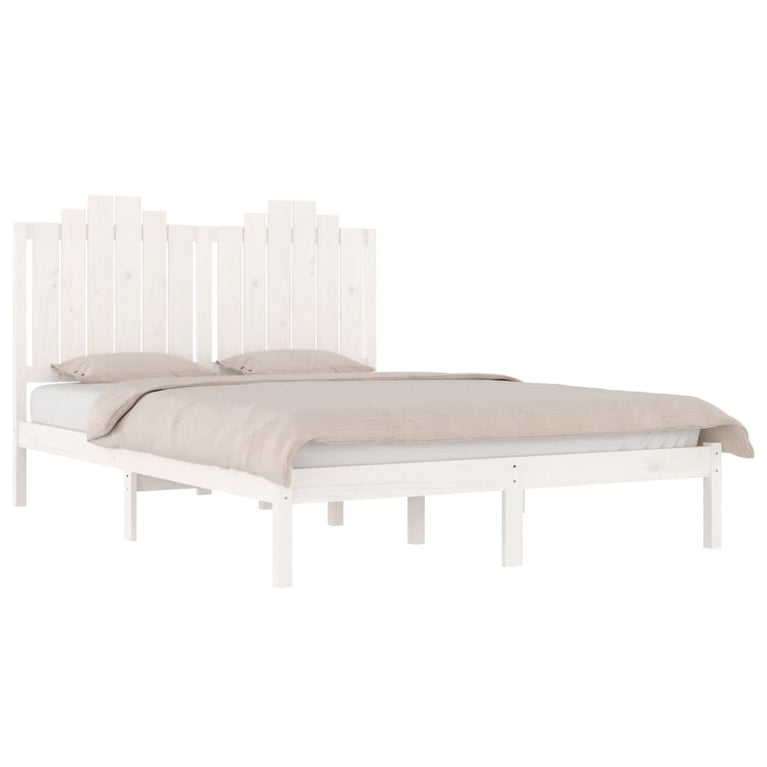 Bedframe massief grenenhout wit 120x190 cm 4FT Small Double