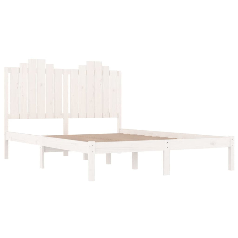 Bedframe massief grenenhout wit 120x190 cm 4FT Small Double
