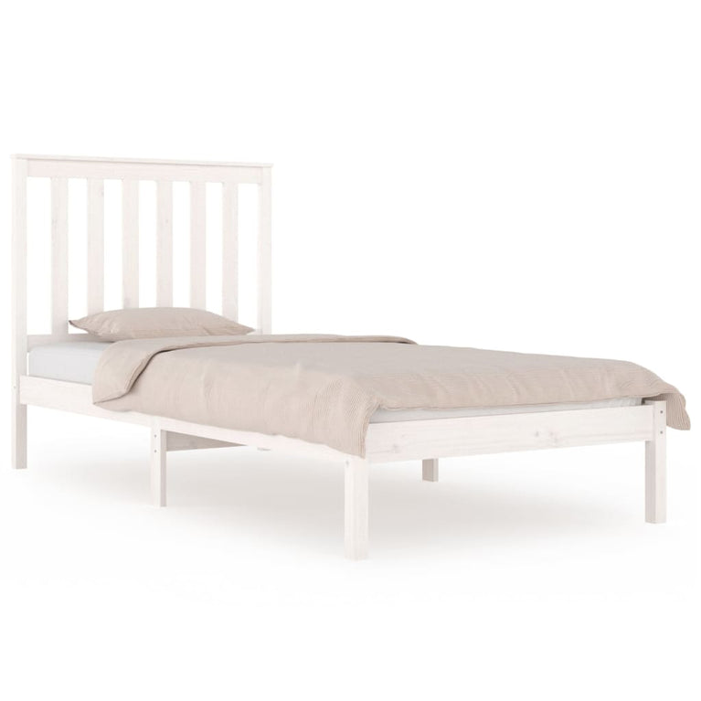 Bedframe massief grenenhout wit 75x190 cm 2FT6 Small Single