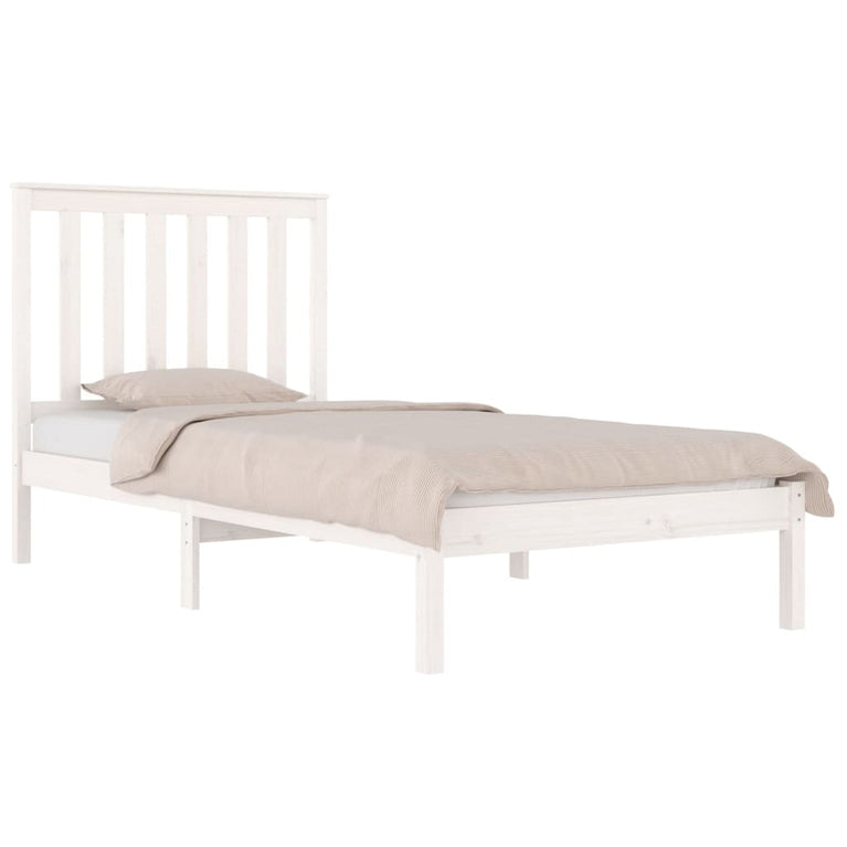 Bedframe massief grenenhout wit 75x190 cm 2FT6 Small Single