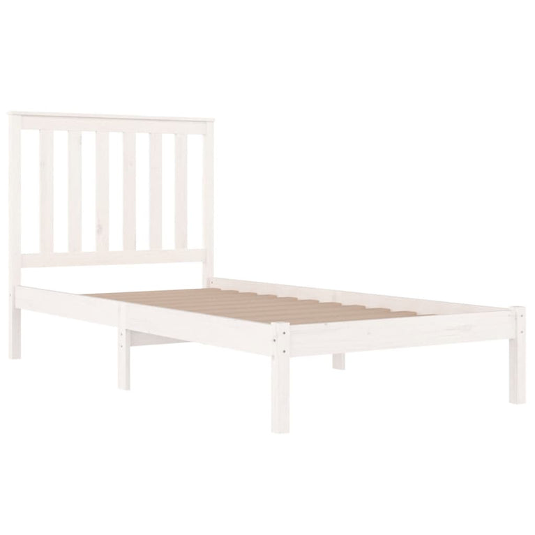 Bedframe massief grenenhout wit 75x190 cm 2FT6 Small Single