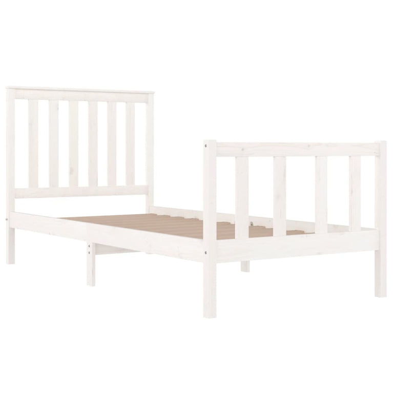 Bedframe massief grenenhout wit 75x190 cm 2FT6 Small Single
