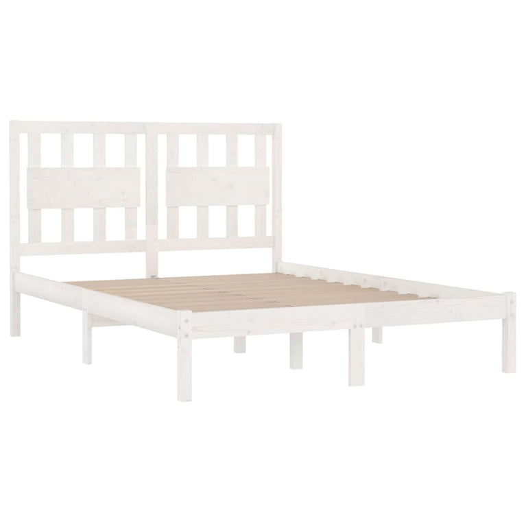Bedframe massief grenenhout wit 120x190 cm 4FT Small Double