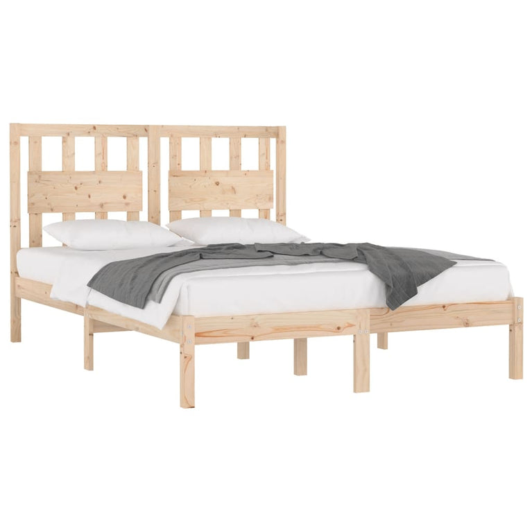 Bedframe massief grenenhout 135x190 cm Double