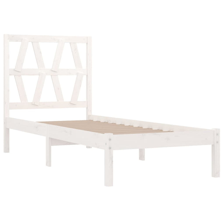 Bedframe massief grenenhout wit 75x190 cm 2FT6 Small Single