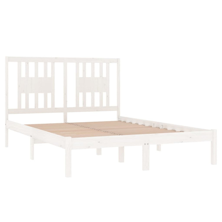 Bedframe massief hout wit 120x190 cm 4FT Small Double