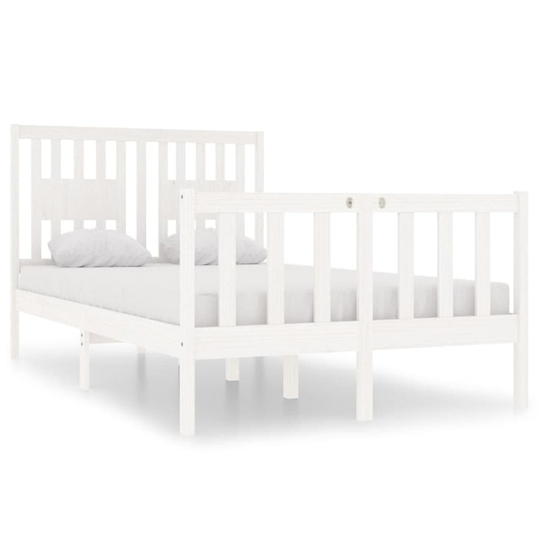 Bedframe massief hout wit 120x190 cm 4FT Small Double
