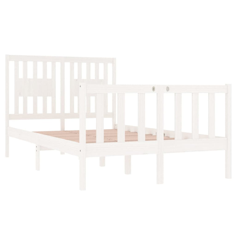 Bedframe massief hout wit 120x190 cm 4FT Small Double