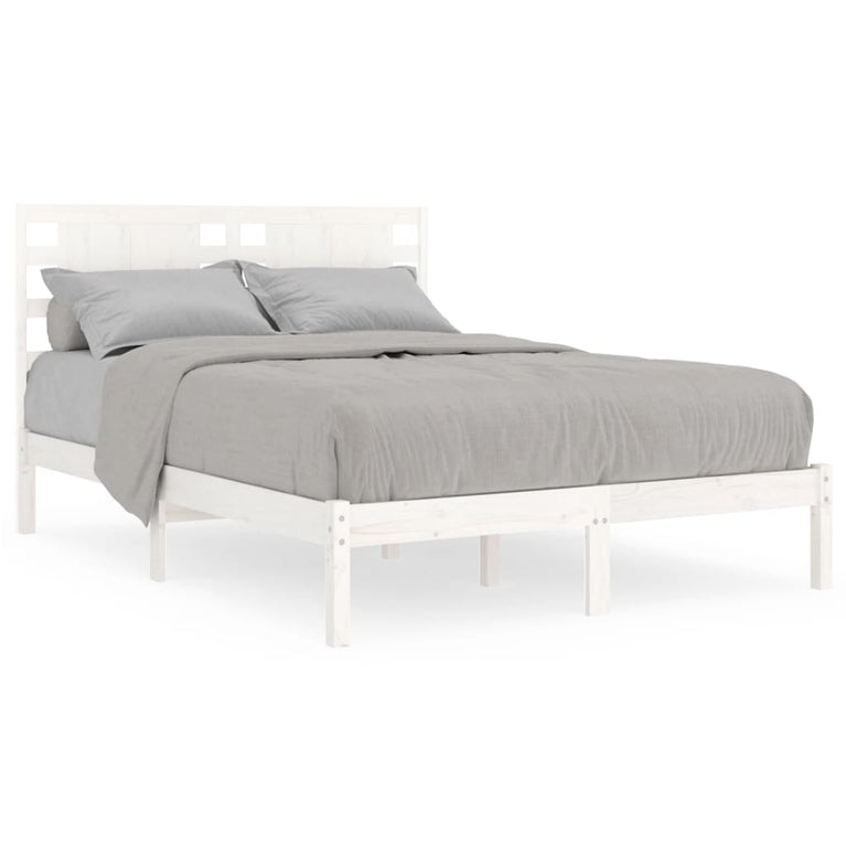 Bedframe massief hout wit 120x190 cm 4FT Small Double