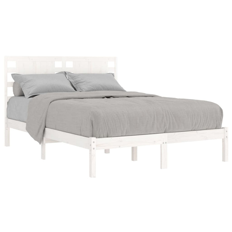 Bedframe massief hout wit 120x190 cm 4FT Small Double