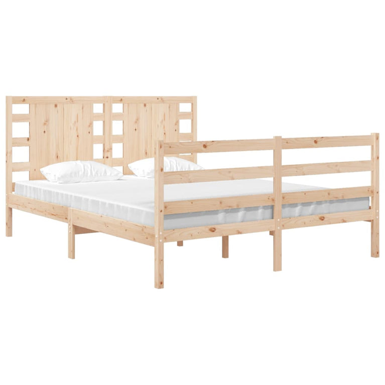Bedframe massief grenenhout 135x190 cm Double