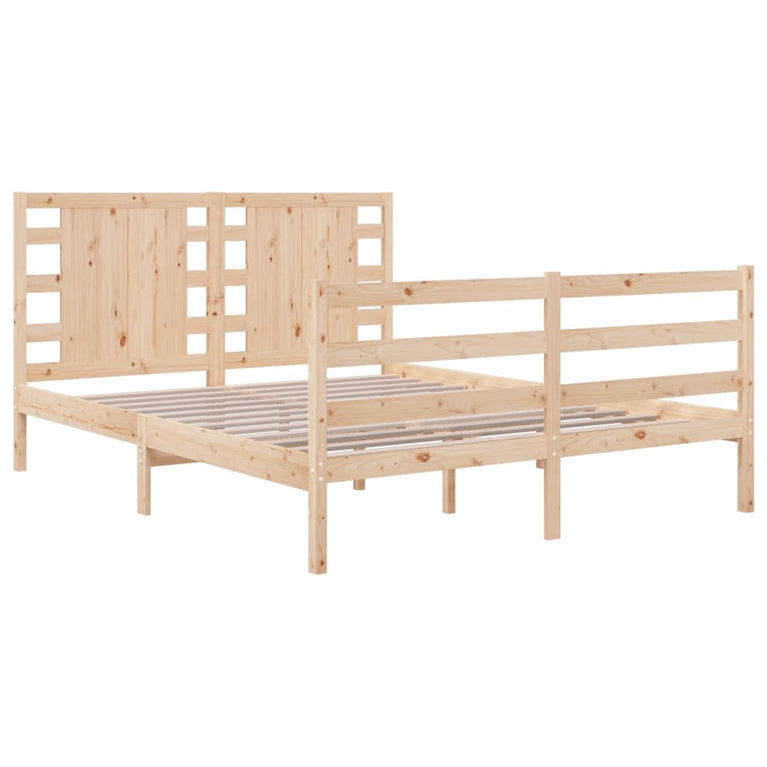 Bedframe massief grenenhout 135x190 cm Double